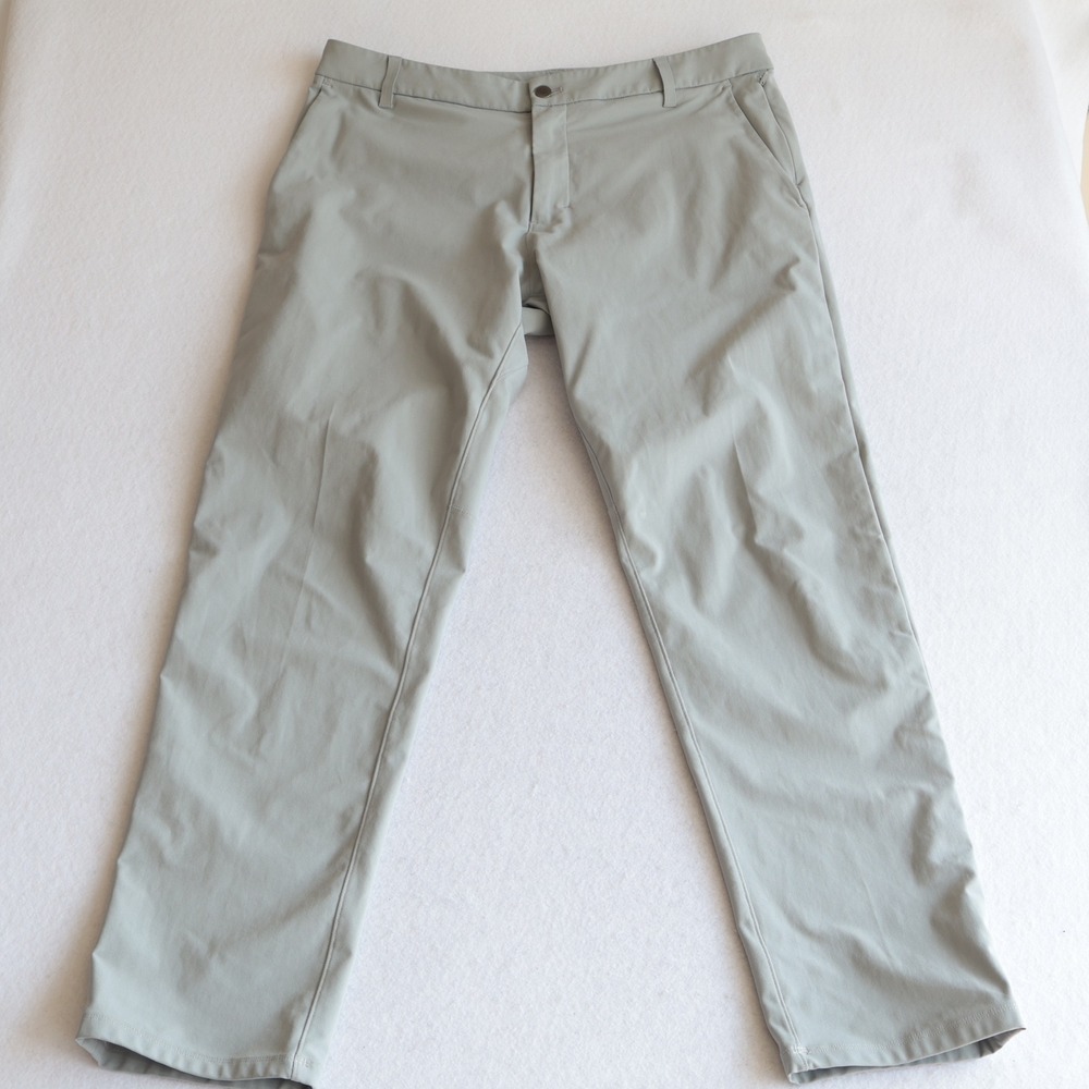 Lululemon Commission Pant Classic Warpstreme Grey Mens 36x32 ABC Trousers